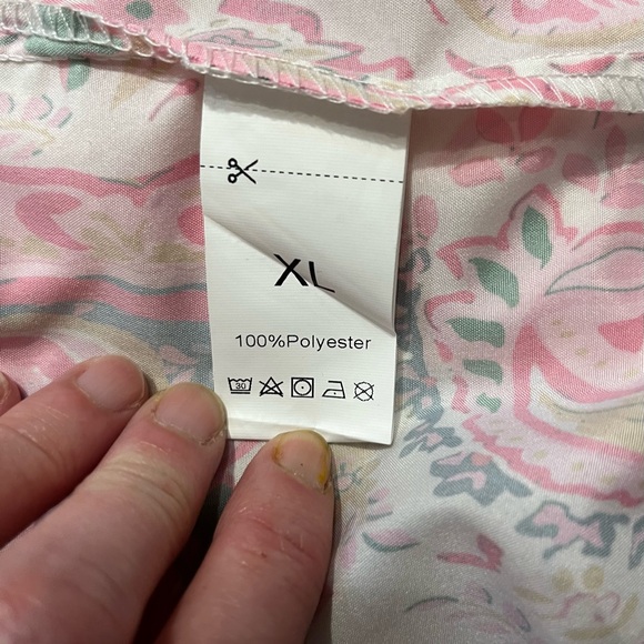 Vintage Bohemian Pink Button Down Blouse—Perfect For So Many Occasions. Size XL - Picture 10 of 11